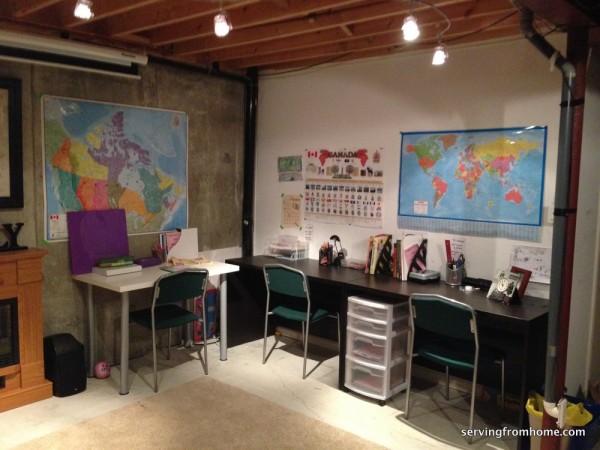 Homeschool Room - Make the Best of What You Have - Serving From Home